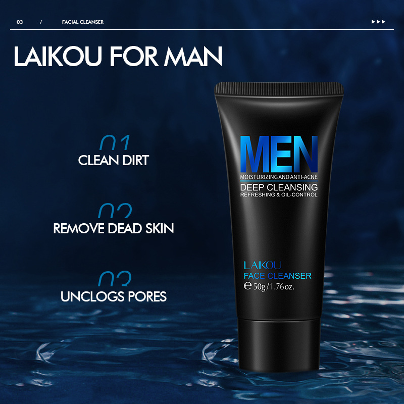 Salicylic Acid Cleanser - LAIKOU Men Facial Cleanser Face Washing