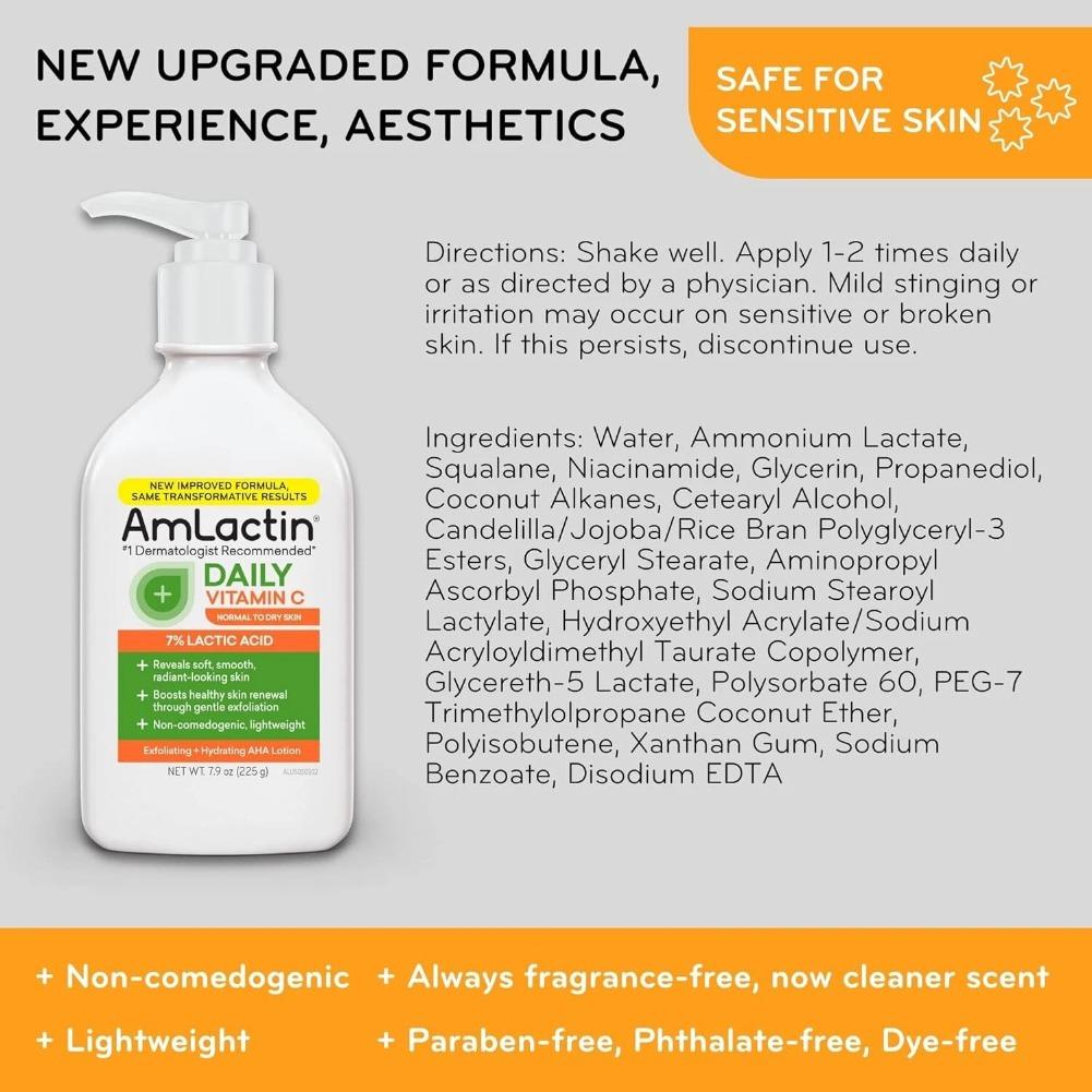Amlactin Body Lotions Rapid Re - đánh giá và giá Lactic Acid Toner