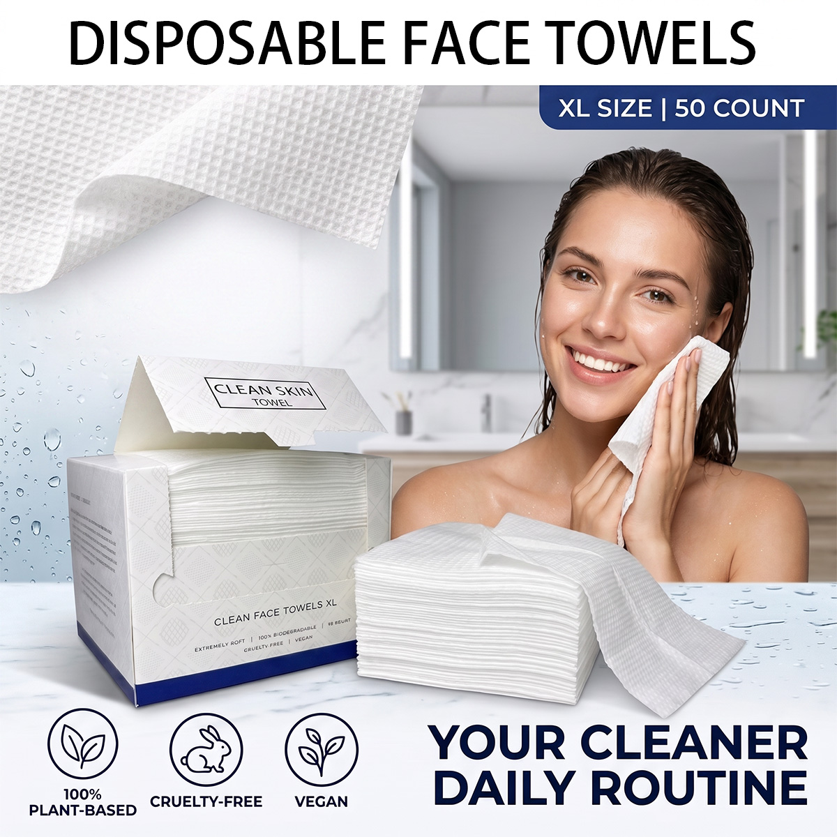 50Pcs/Box Disposable Face Towe - đánh giá và giá Xl Skincare