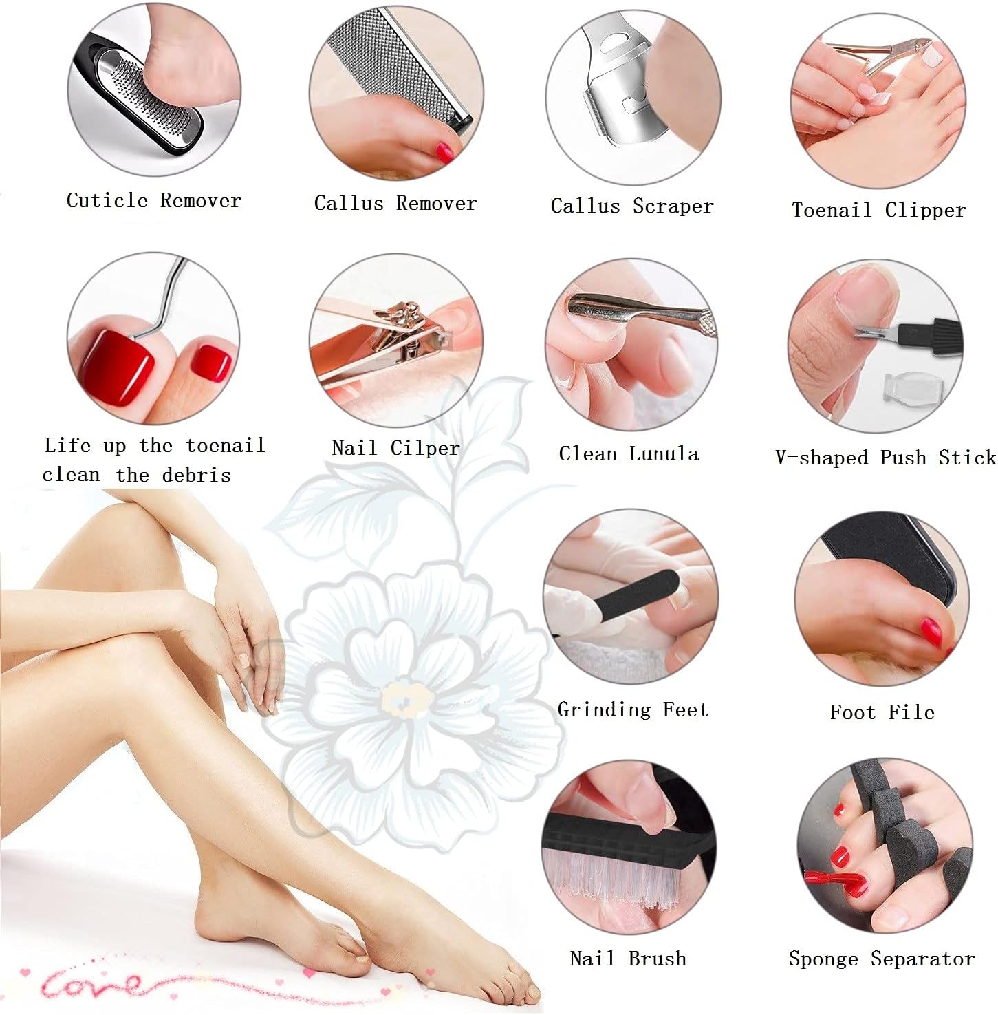 Pedicure Kit 8/10/15/23 in 1 S - đánh giá và giá Skincare Ingredients Checker