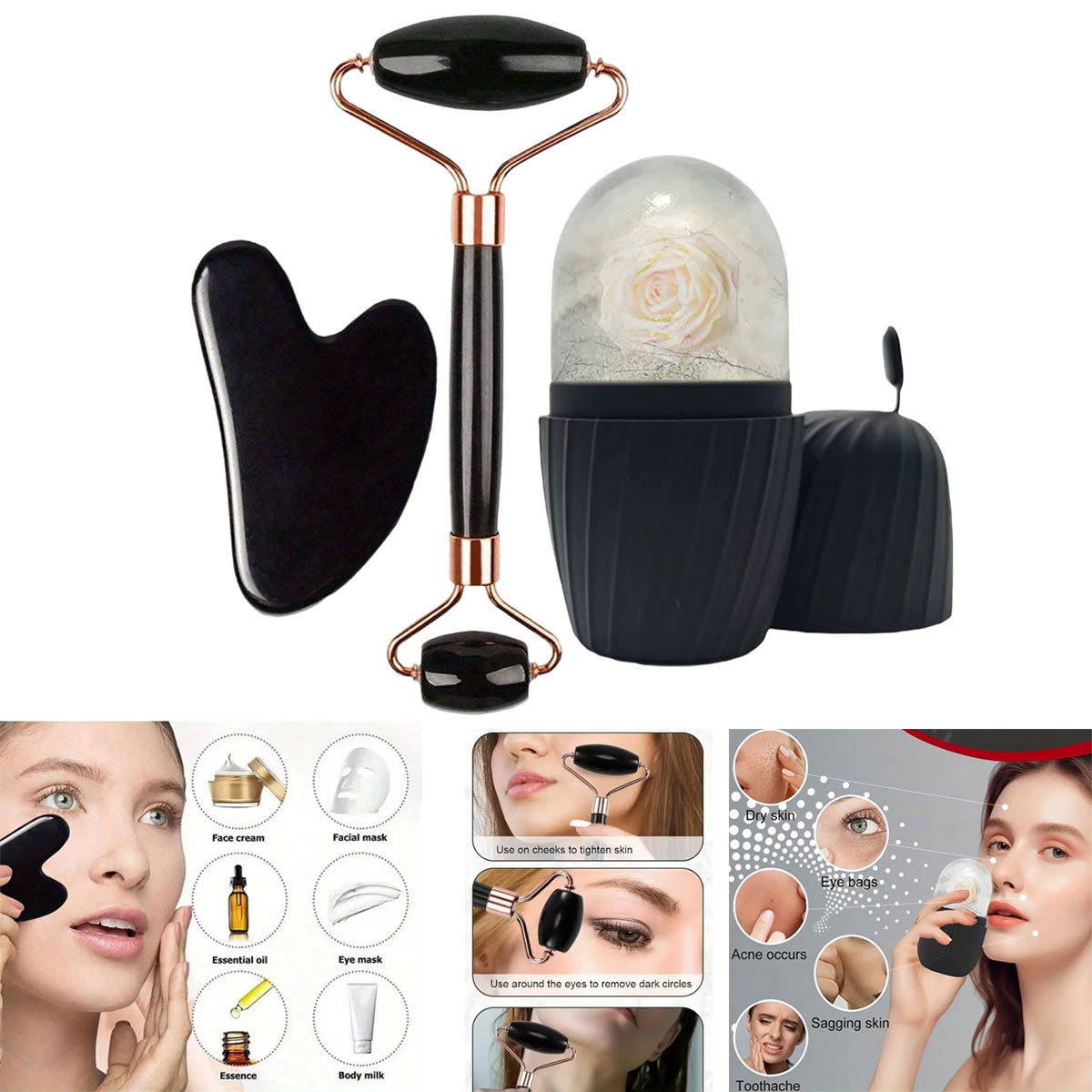 Ice Face Roller Set 1/2/3pcs F - đánh giá và giá Skincare Ingredients Checker