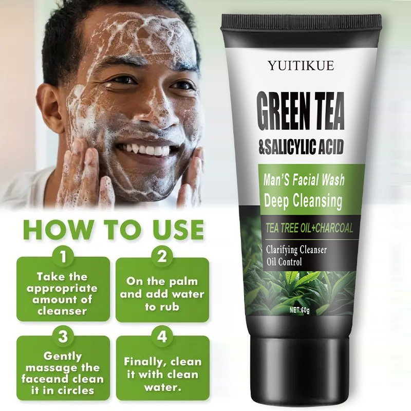 YUITIKUE Men's Facial Wash 60g - đánh giá và giá Salicylic Acid Cleanser