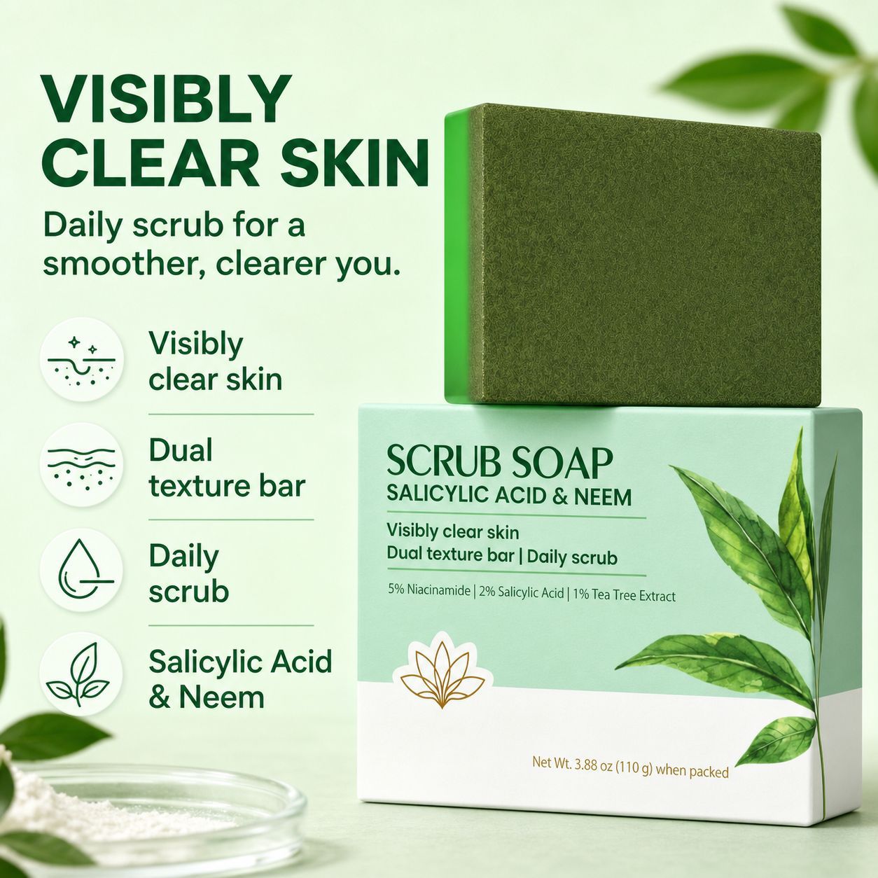 Scrub Bar Soap | Salicylic Aci - đánh giá và giá Salicylic Acid Cleanser