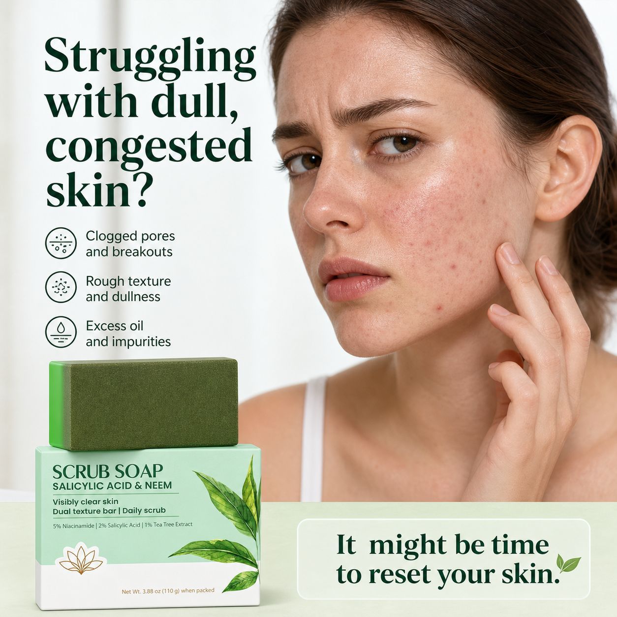 Scrub Bar Soap | Salicylic Aci - đánh giá và giá Salicylic Acid Cleanser