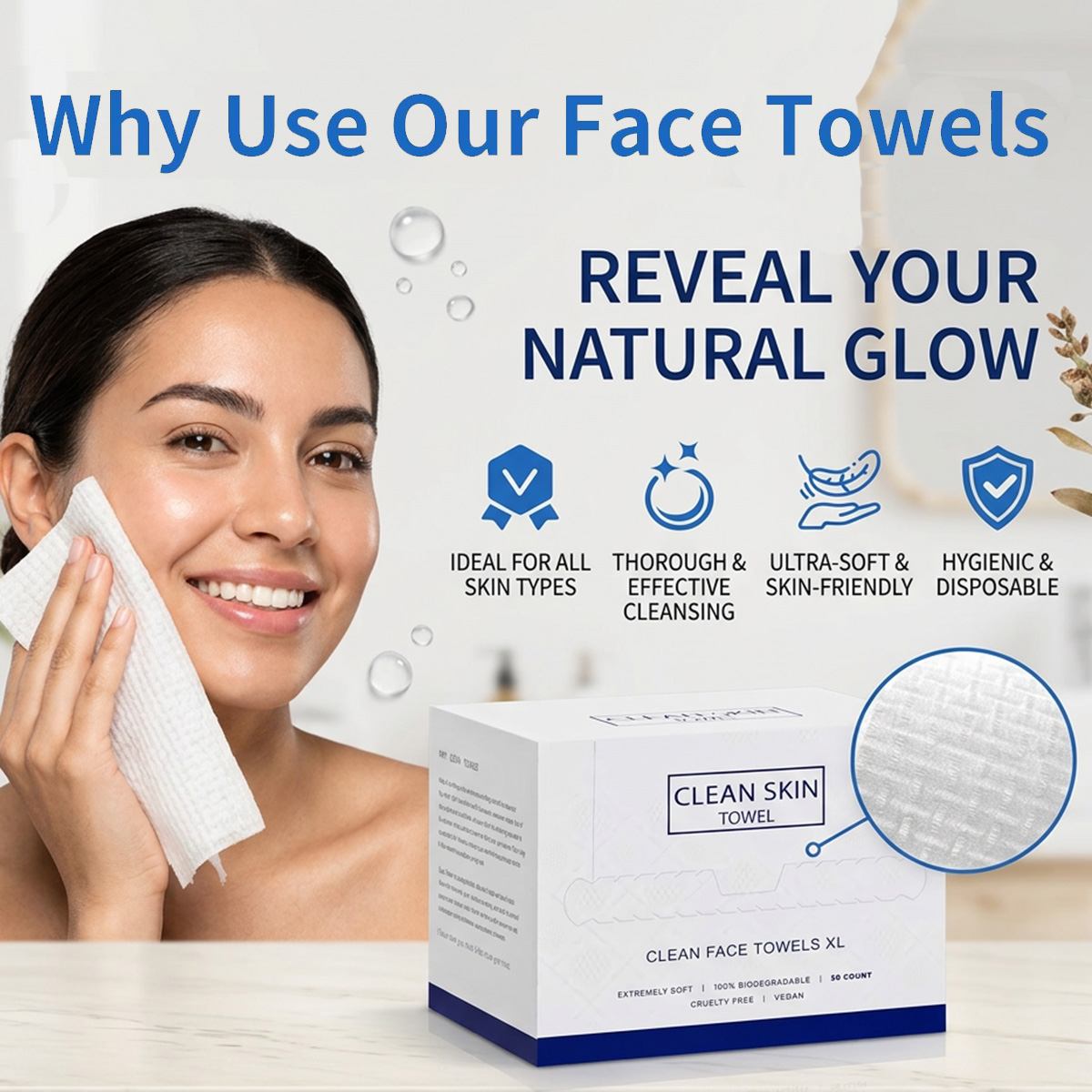 50Pcs/Box Disposable Face Towe - đánh giá và giá Xl Skincare