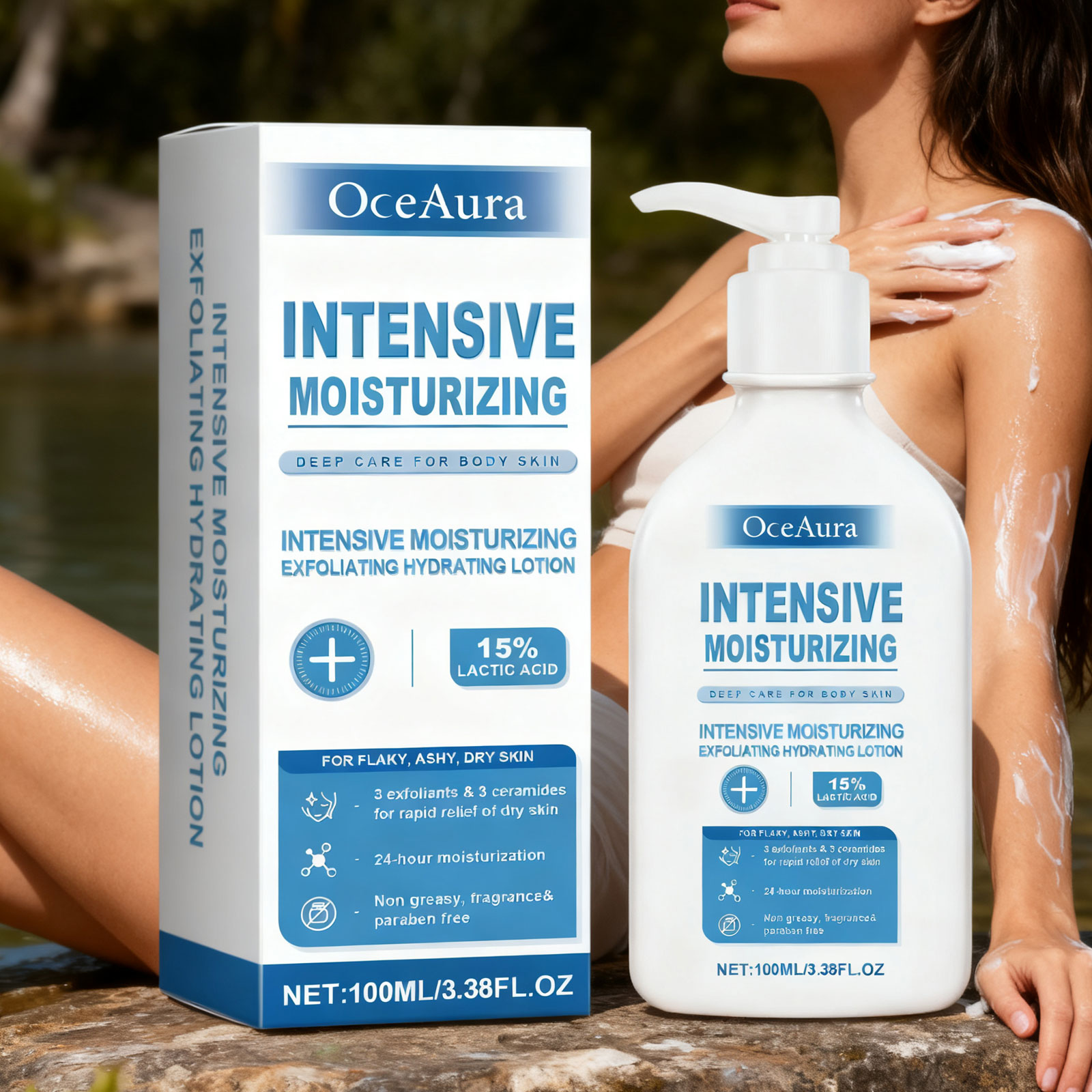 OceAura Intensive Healing Body - đánh giá và giá Lactic Acid Toner