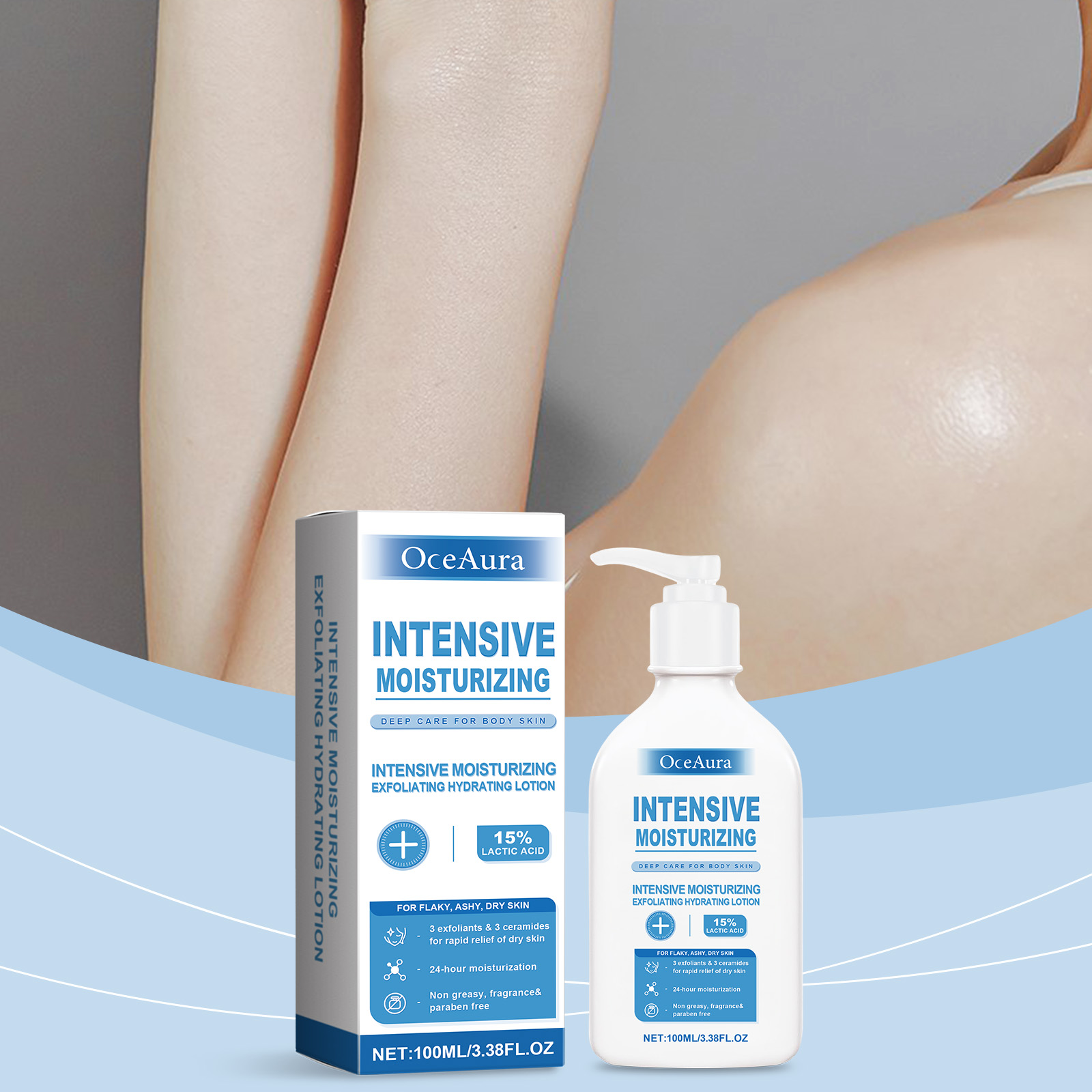 OceAura Intensive Healing Body - đánh giá và giá Lactic Acid Toner