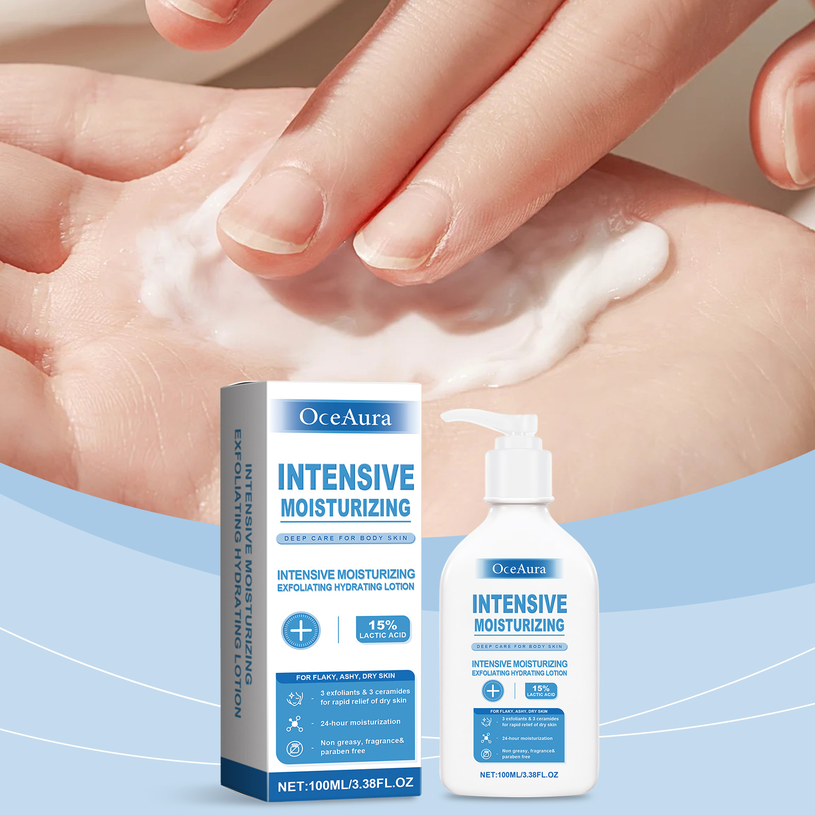 OceAura Intensive Healing Body - đánh giá và giá Lactic Acid Toner